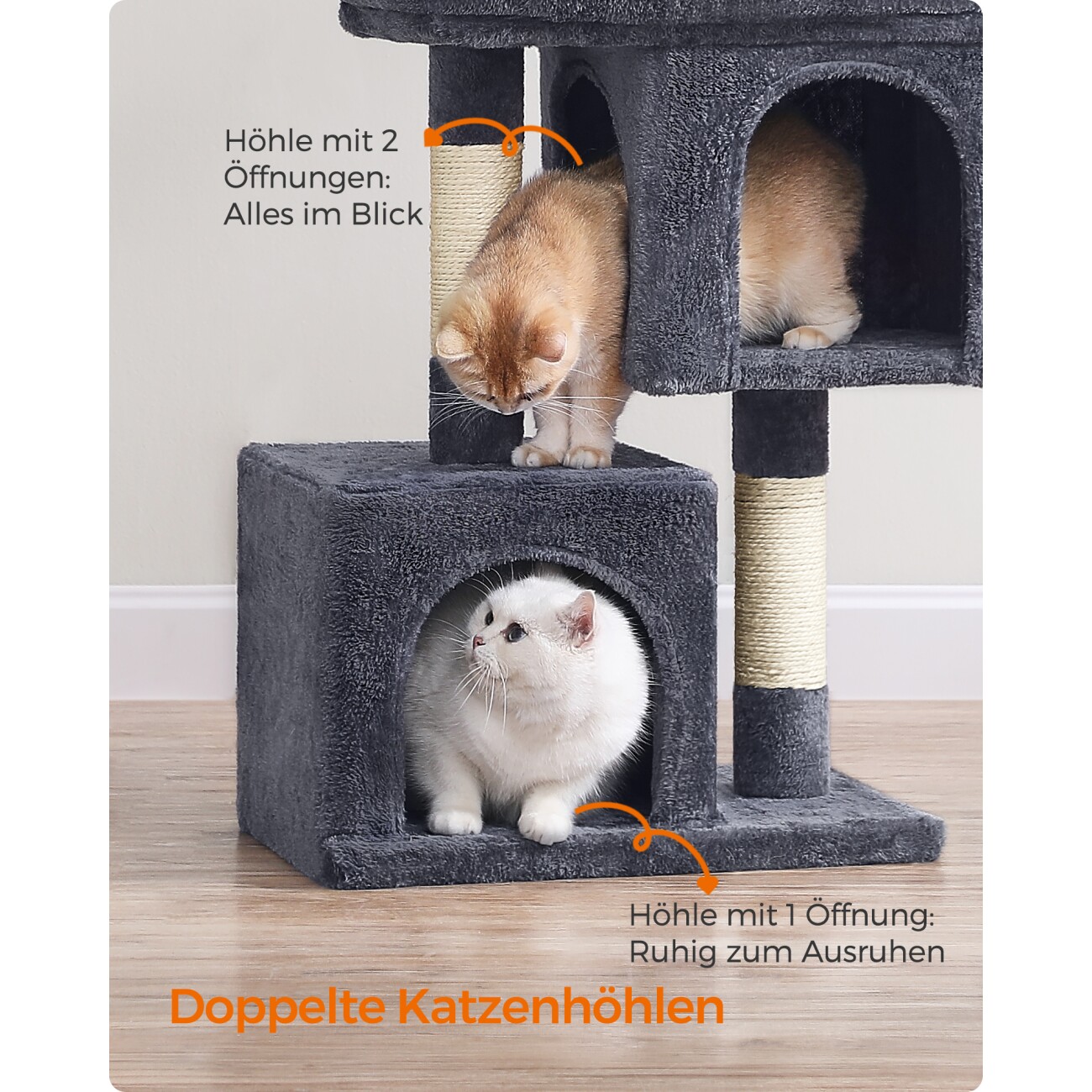 FEANDREA Kratzbaum 74 cm dunkelgrau