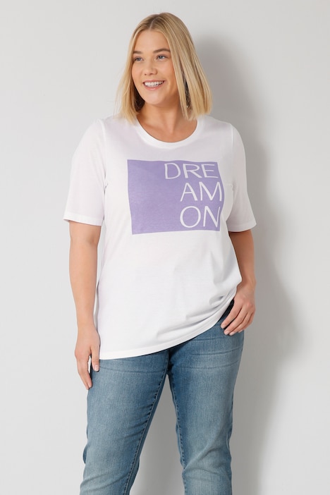T-Shirt, Classic Fit, Pima Baumwolle, Schriftdruck