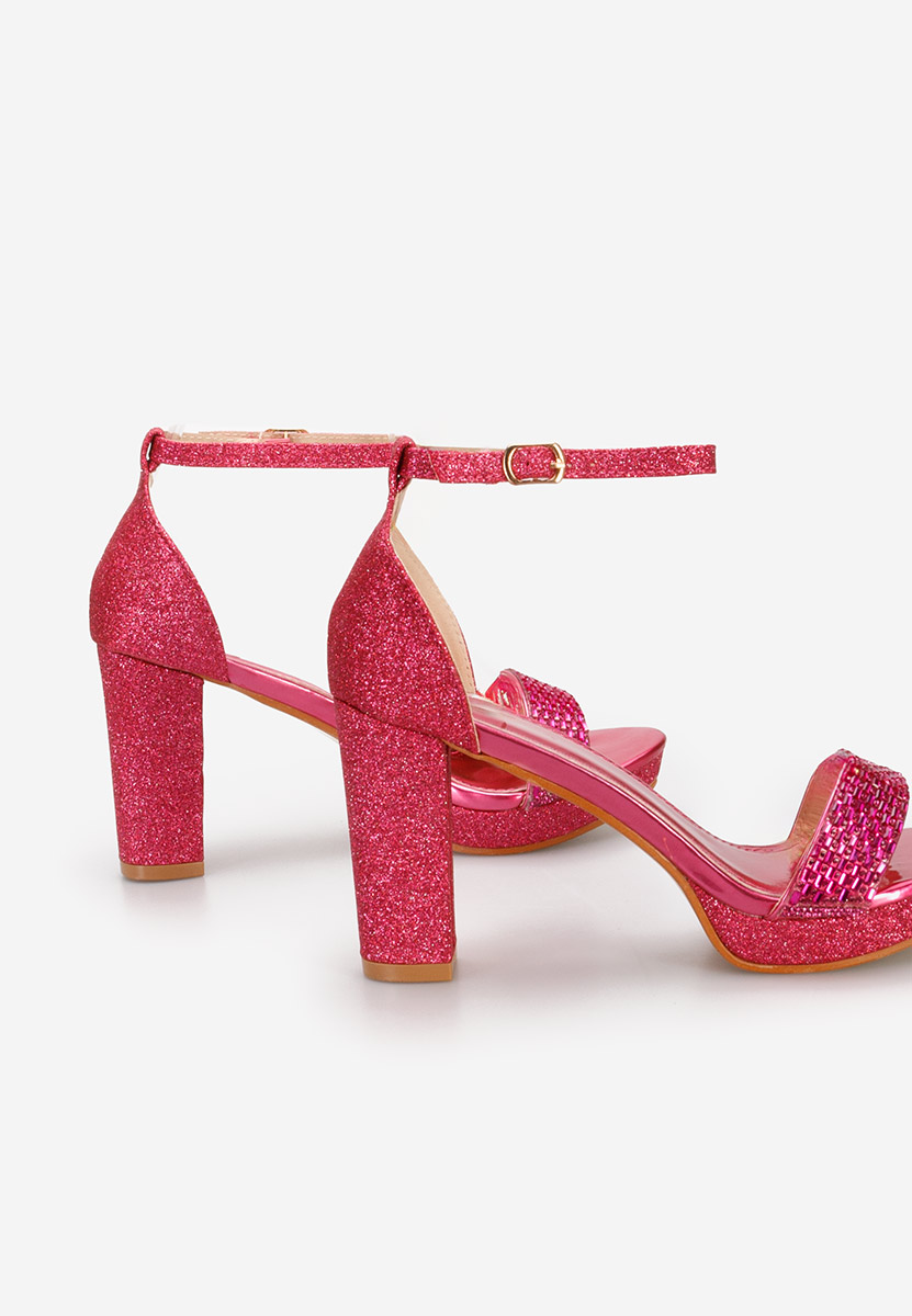 Sandales à talon épais et plateau fuchsia Amerie