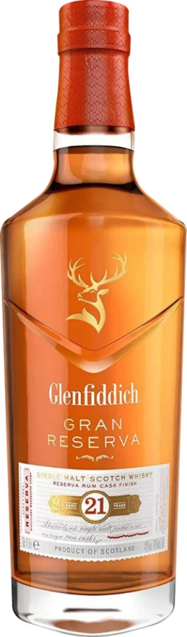 GLENFIDDICH 21 YEARS RESERVA RUM CASK FINISH SINGLE MALT 70CL