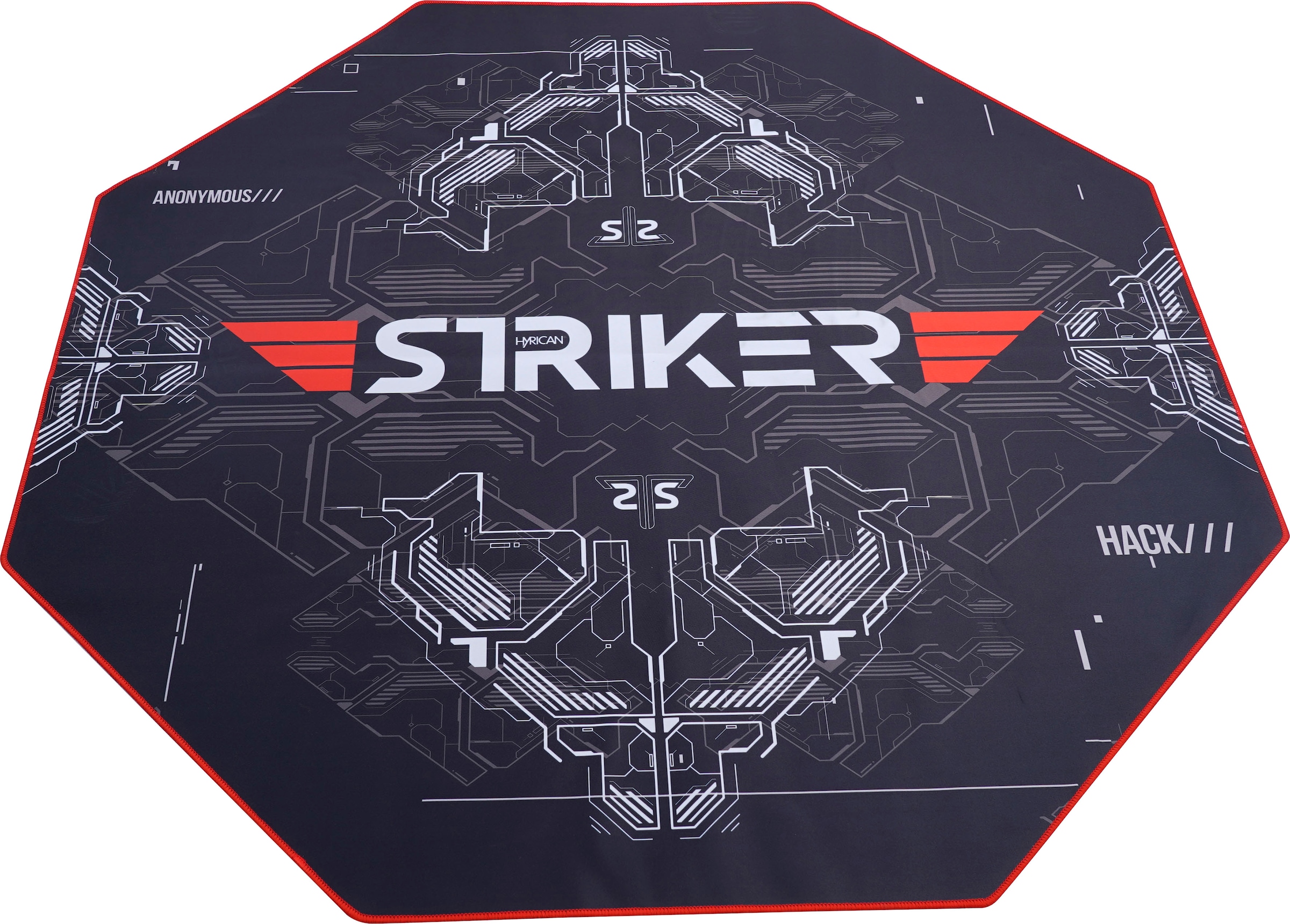 Hyrican Bodenschutzmatte »Hyrican Striker Gaming Stuhlunterlage/Bodenschutzmatte 1100x1100x2mm« 8- eckige Form