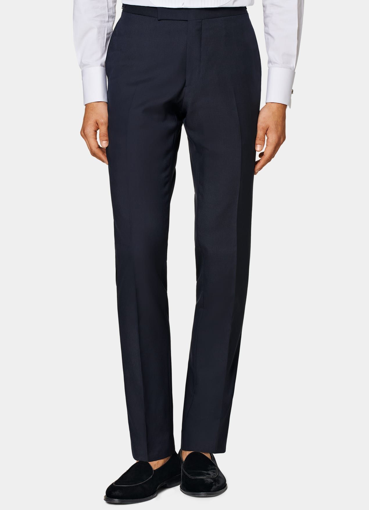 Pantalon de smoking Slim Leg Straight bleu marine