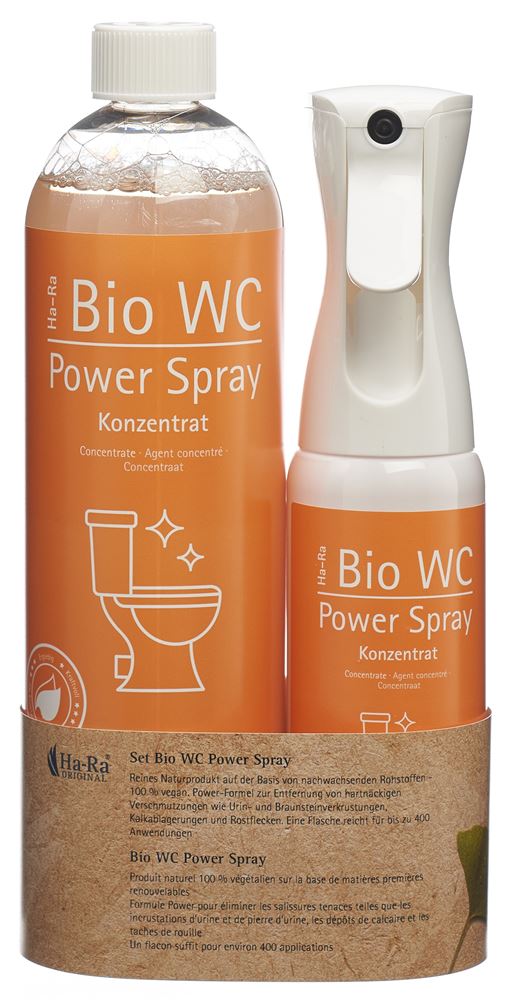 HA-RA Bio WC Power Spray Set Sprühflasche und Vorratsflasche 1 Stk
