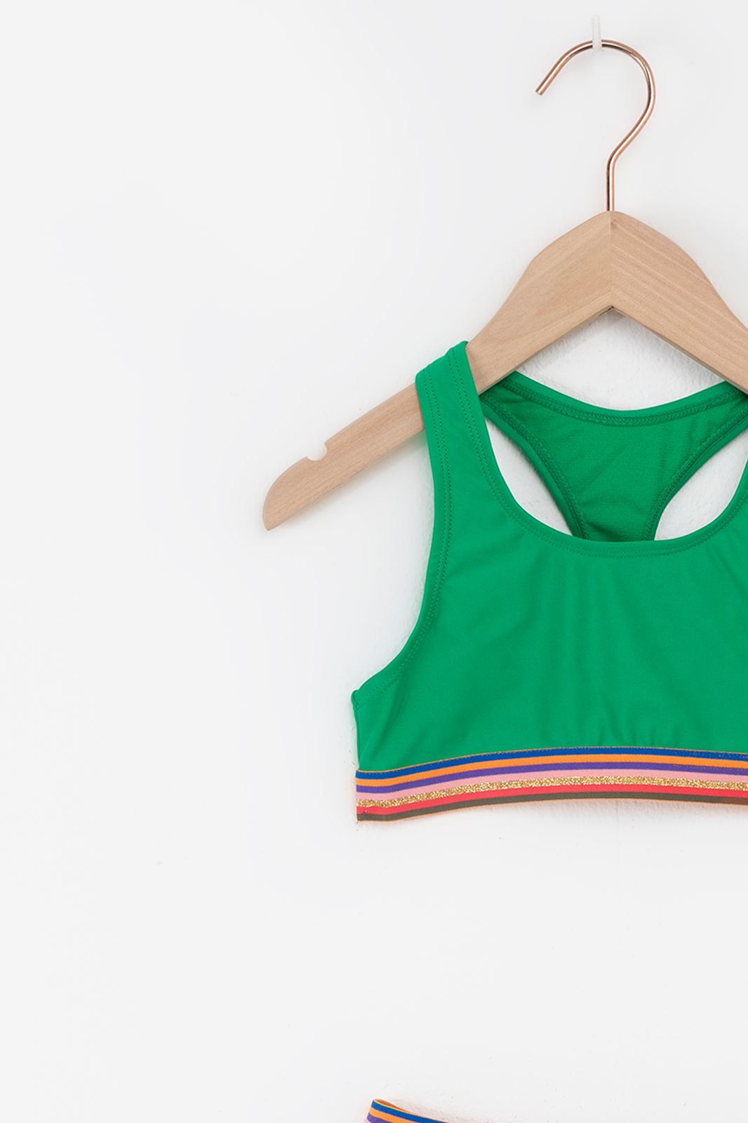 Shiwi groene bikini set met gestreept detail