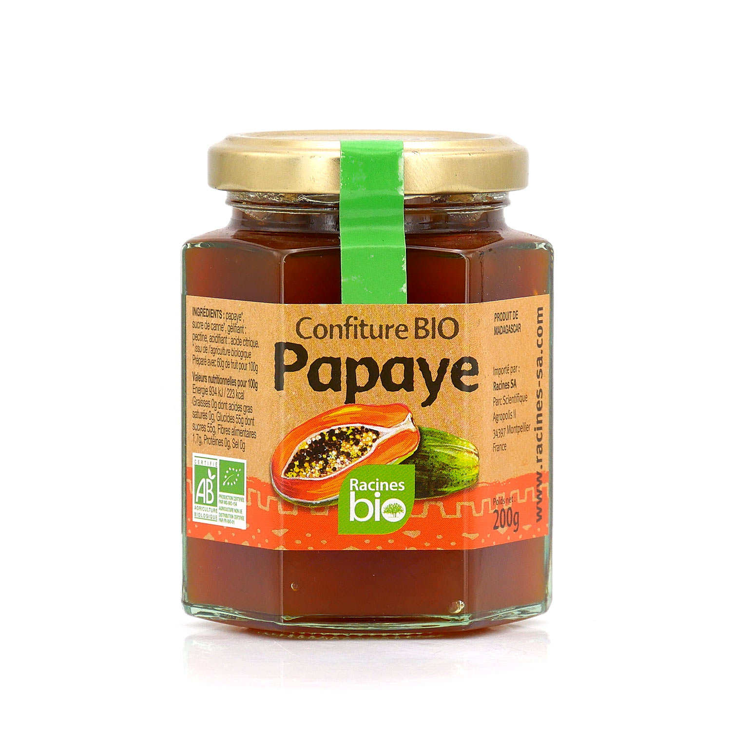 Confiture bio de papaye