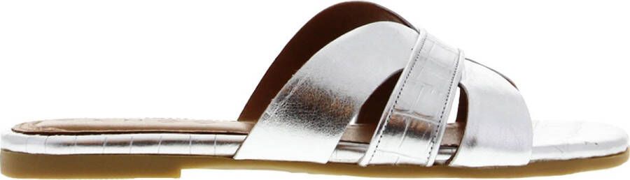 Tango | Madison 2-b x AC silver leahter slipper straps cognac sole