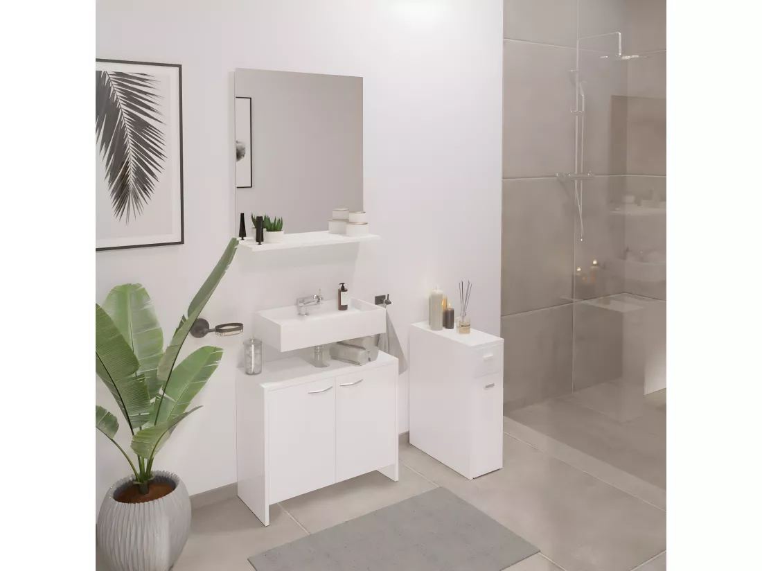 Petit Meuble de Cuisine Gain de Place 2 Tiroirs L20cm - Denia