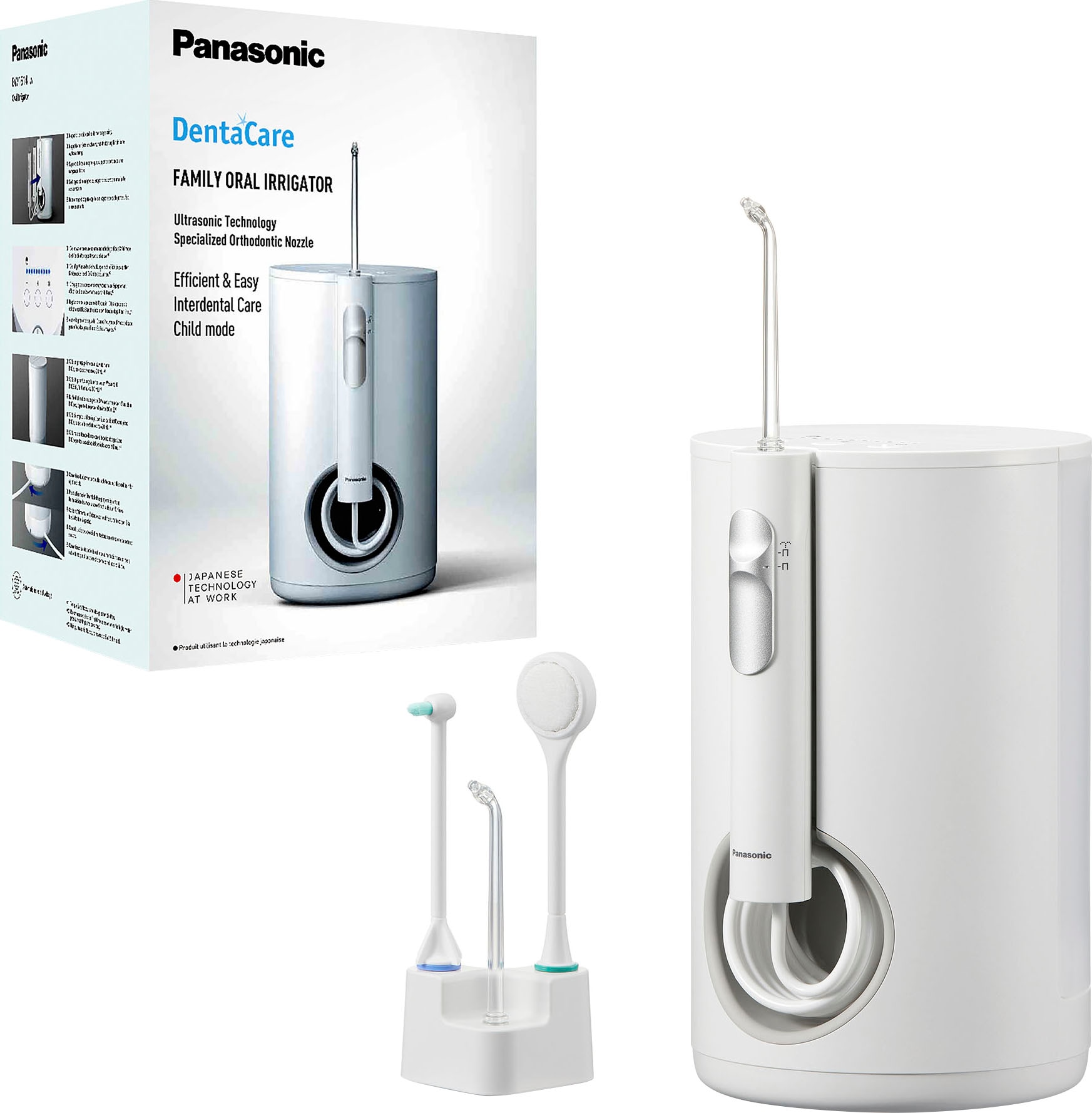 Panasonic Munddusche »EW-1614-W503« 4 Stk. Aufsätze 10 einstellbare Wasserdruckstufen und vielseitiger Lieferumfang