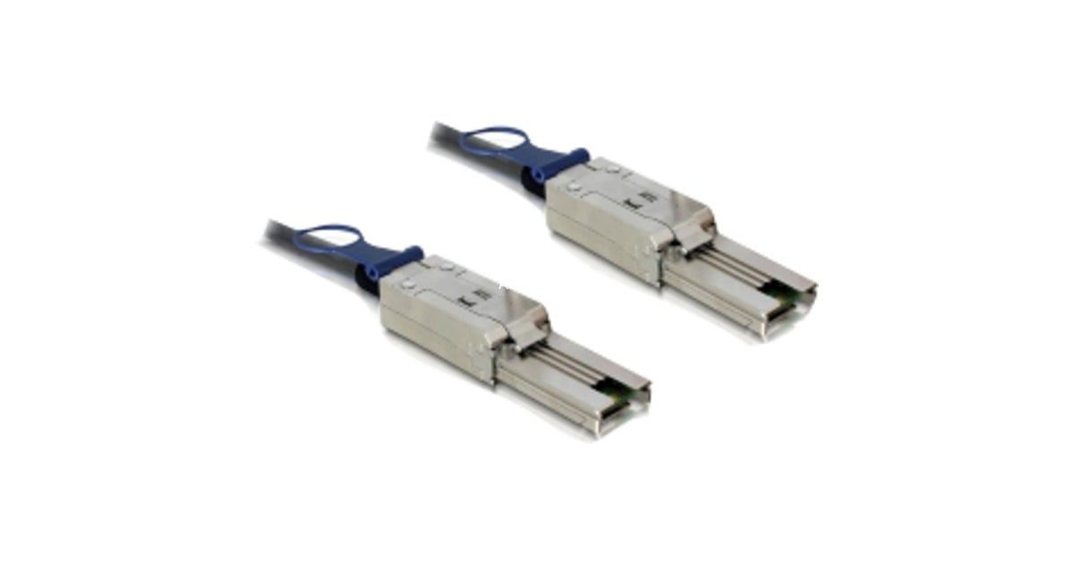 DeLOCKMini SAS 26-Pin > mini SAS 26-Pin (SFF 8088) kabel  (Zwart, 1 meter)