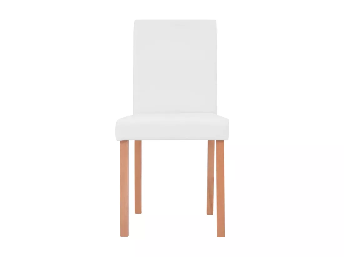 Table et chaises 7 pcs Cuir synthétique Chêne Couleur crème
