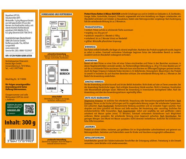 PROTECT HOME Ratten und Mäuse Blocker, 300 g