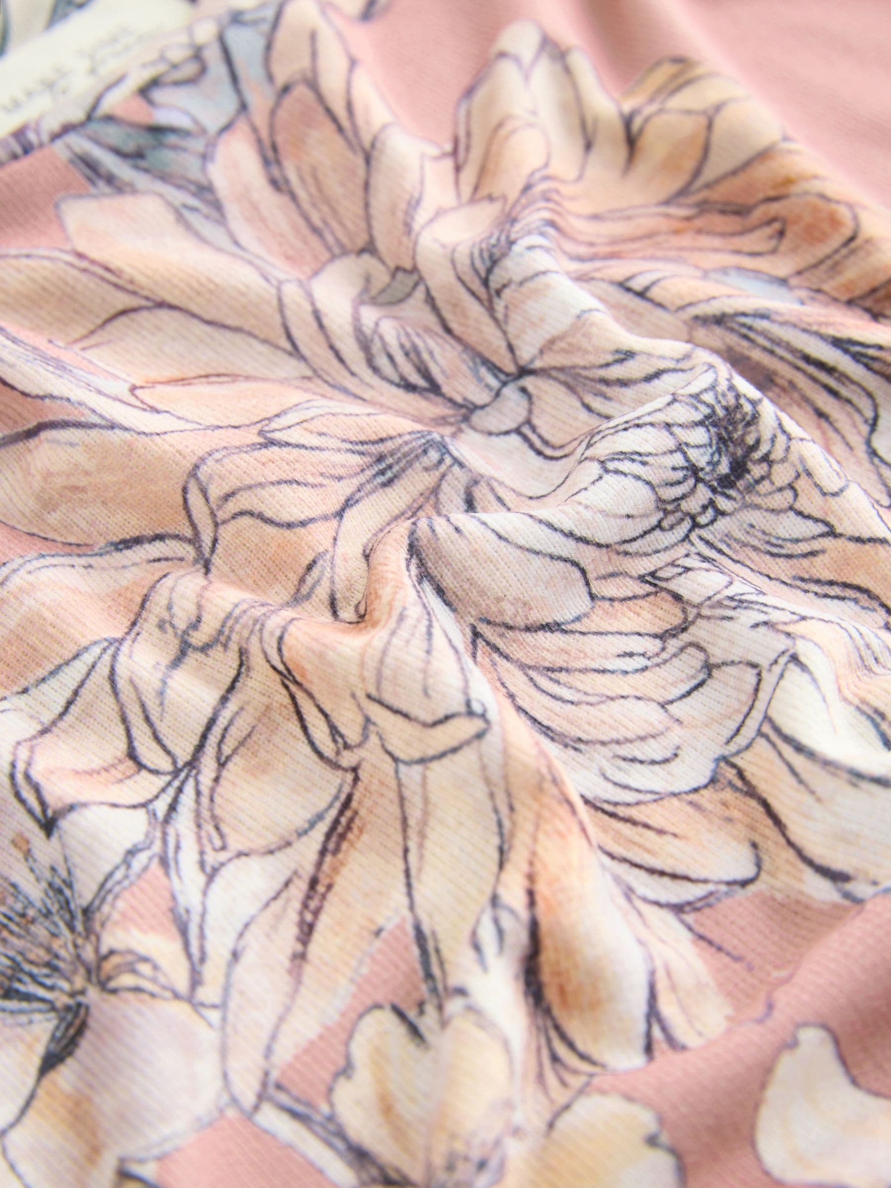 Roze bloemen - Behaaglijke pyjama met lange mouwen