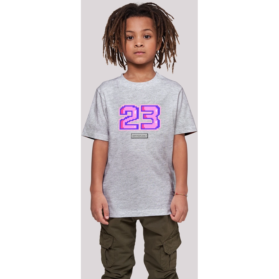 F4NT4STIC T-Shirt Pixel 23 pink heather grey