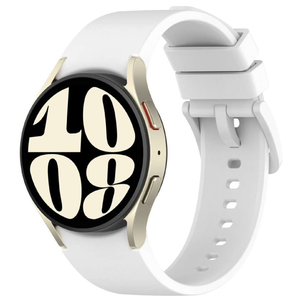 Samsung Galaxy Watch Active Silikon Sport Armband mit monochrom Schnalle (Gelenkumfang: 145-225 mm) - Weiss