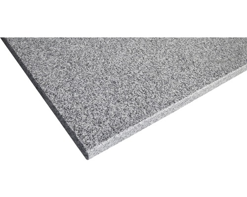 FLAIRSTONE Zwembadrand IJsland wit grijs recht 1 lange zijde afgerond 115 x 35 x 3 cm
