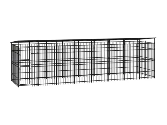 Chenil cage enclos pac noire 768 x 192 x 200 cm 02_0041743
