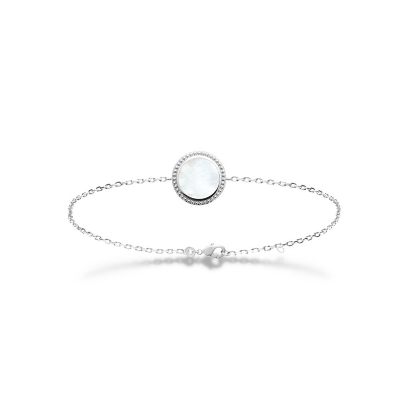Bracelet Femme - Argent 925 - Nacre - Longueur : 18 cm