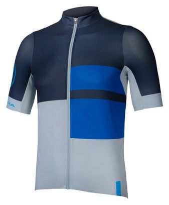 Maillot Manches Courtes Endura FS260 Print Encre Bleu