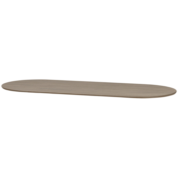 WOOOD tafelblad Tablo ovaal camel 24 mm 220x90 cm