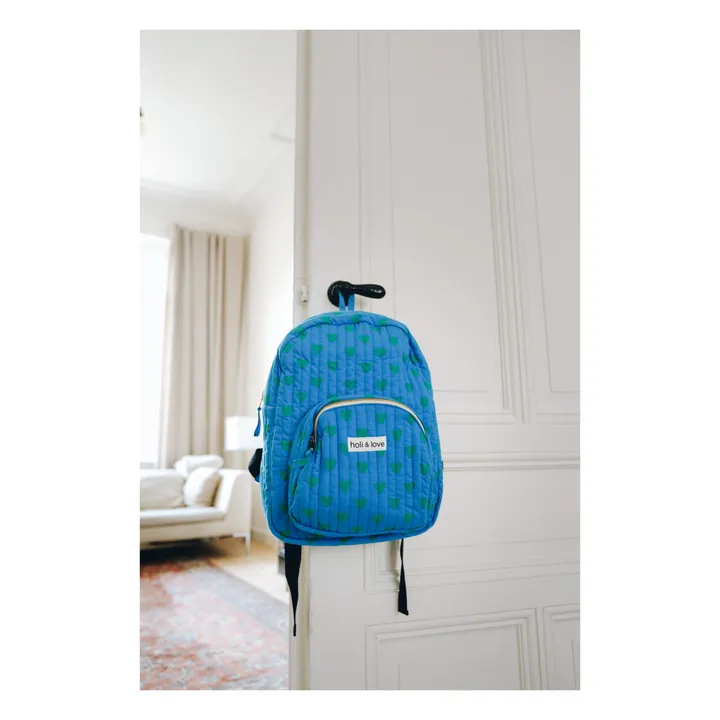 Holi & Love Sac à Dos Cœur Coton Bio | Turquoise
