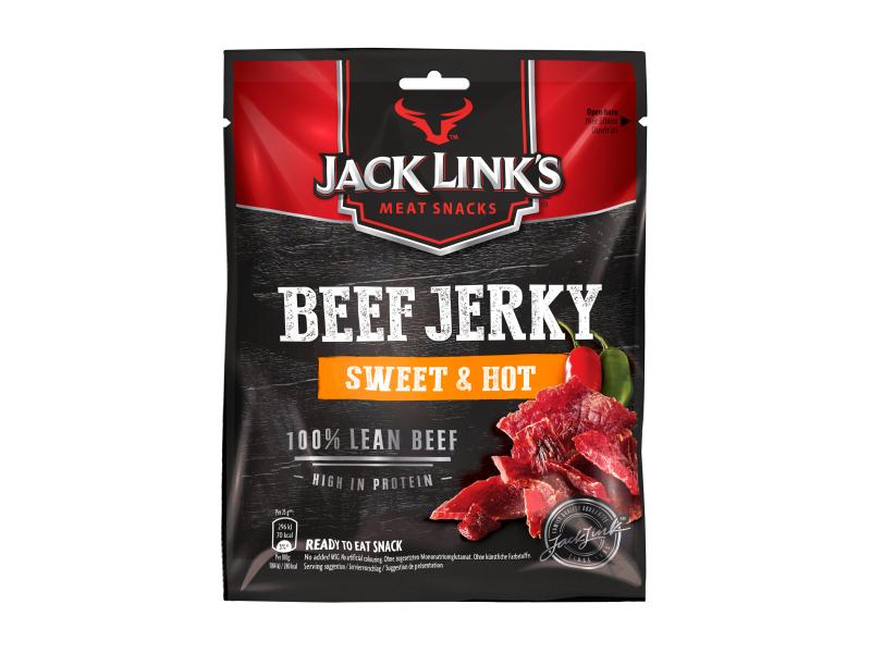 Jack Link's Fleischsnack Beef Jerky Sweet & Hot 12 x 60 g Fleischsnack im Beutel