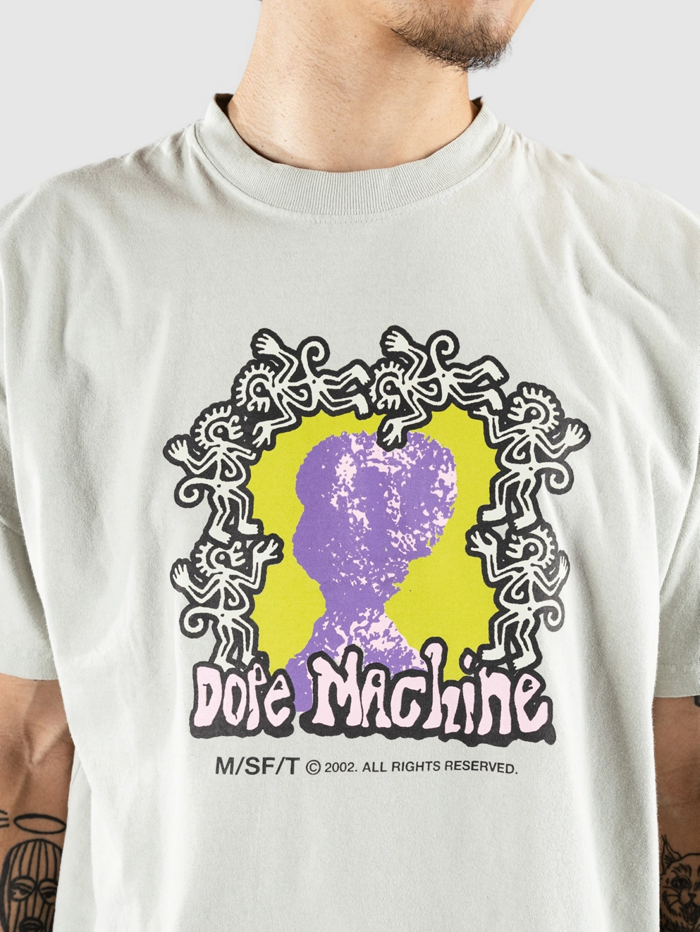 Misfit Shapes Dope Machine 50-50 T-Shirt pigment slate blue