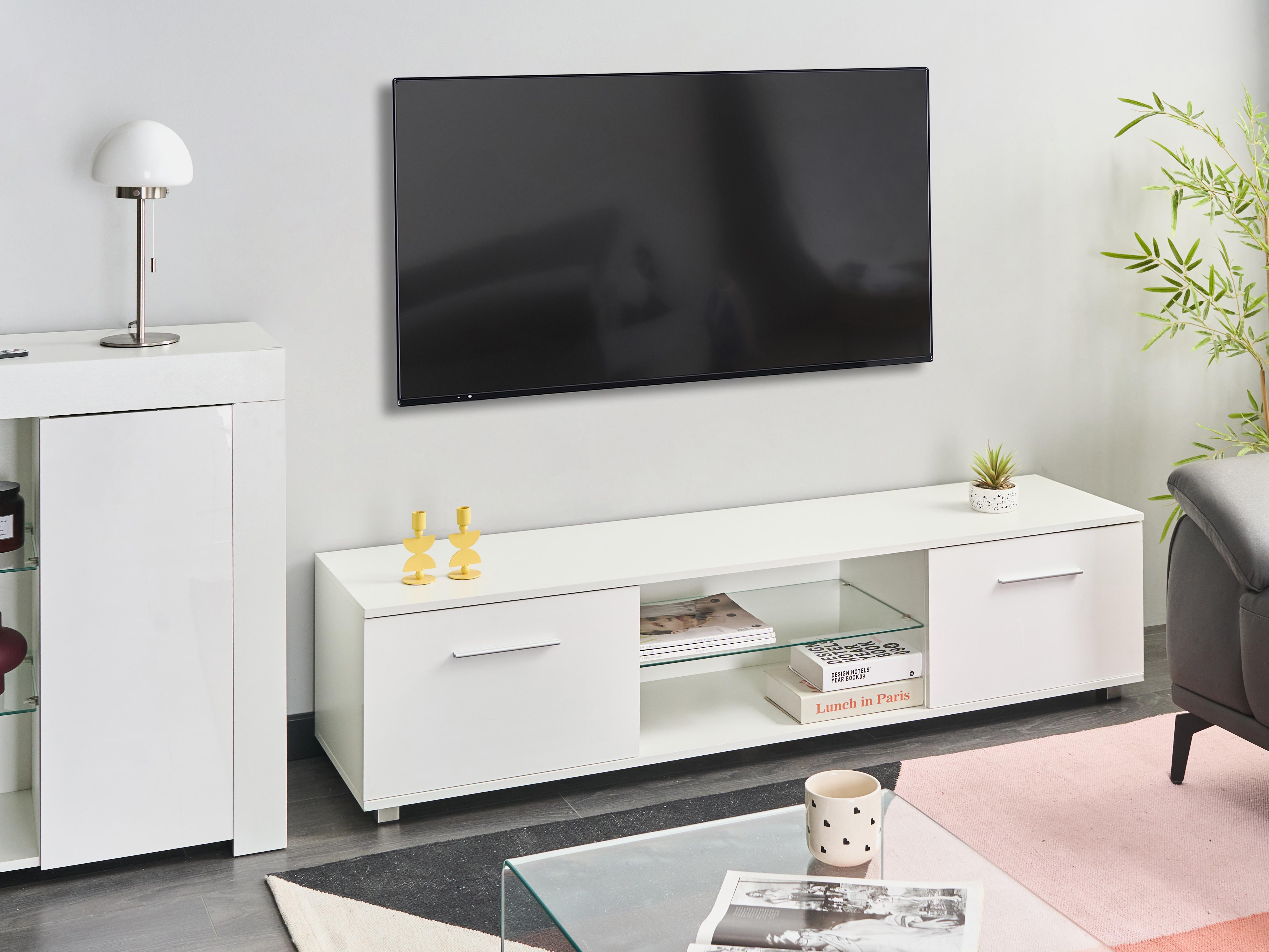 TV-meubel met LED BANFF Wit