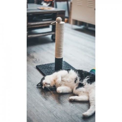 Arranhador de juta AIME com pompom preto para gatos