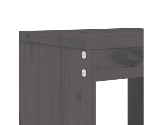 VIDAXL - Tabourets de jardin 2 pcs gris 40x36x45 cm bois massif de pi...
