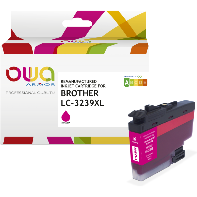 Cartouche d'encre remanufacturée OWA - haute capacité - Magenta - pour BROTHER LC-3239XLM