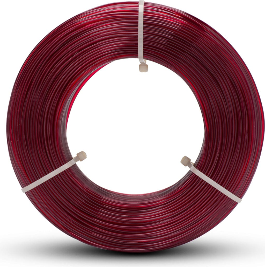 Fiberlogy  Refill Easy PET-G Burgundy Transparent, 1,75 mm (850 g)    Easy PET-G Refill für die Masterspool in Burgundy Transparent