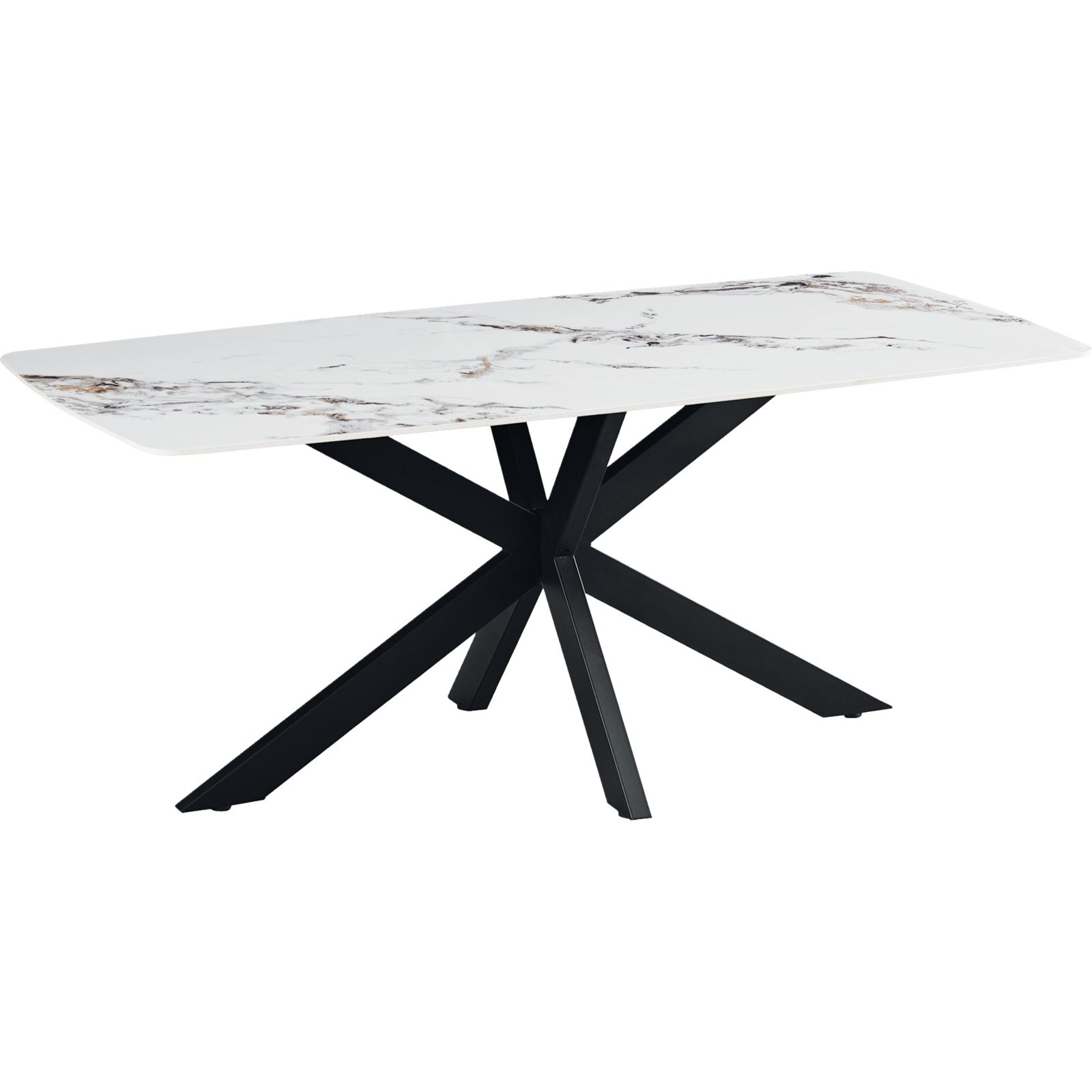 Tisch Davos Keramik weiss 180 x 76 x 90 cm