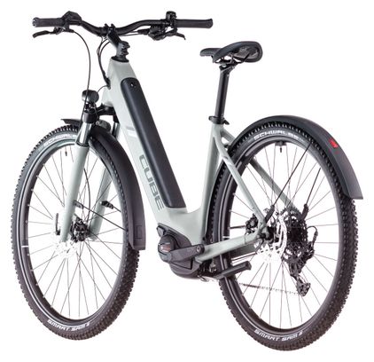 VTC Électrique Cube Nuride Hybrid Performance 500 Allroad Easy Entry Shimano Cues 9V 500 Wh 29'' Gris Vert Swamp 2025