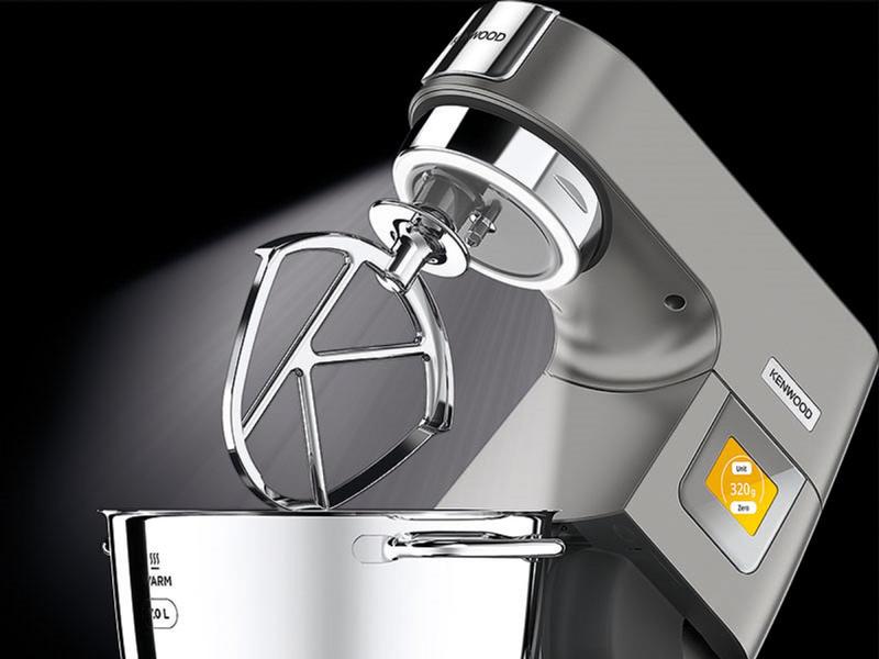 Kenwood Küchenmaschine Titanium Chef Patissier XL Silber Vielseitiges Küchengerät mit Wärm- und Wiegefunktion