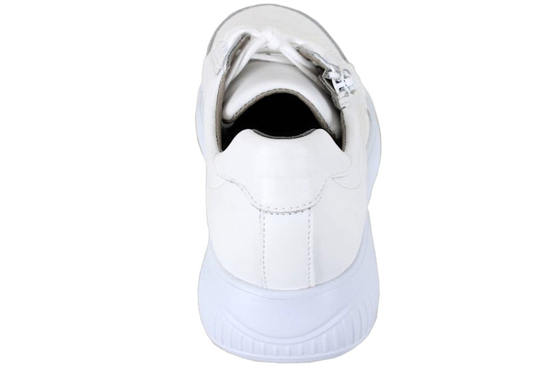 NEW FEET SKO I HVIDT PRÆGET TEKSTIL
