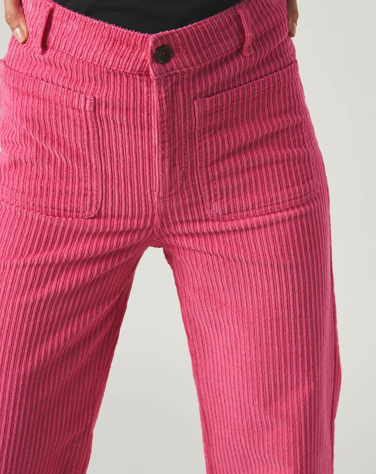 Stella Forest Pantalon Large en Velours côtelé Sorah rose