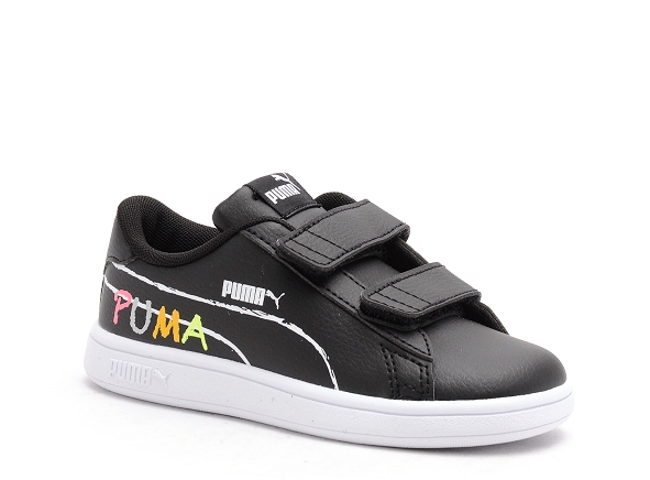 Puma basses enfant inf smash v2 homesc fille noir