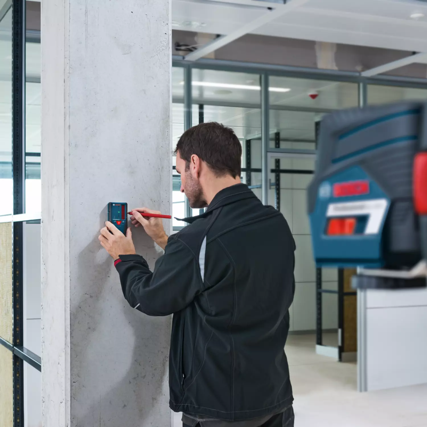 Bosch LR 6 laserontvanger - rood