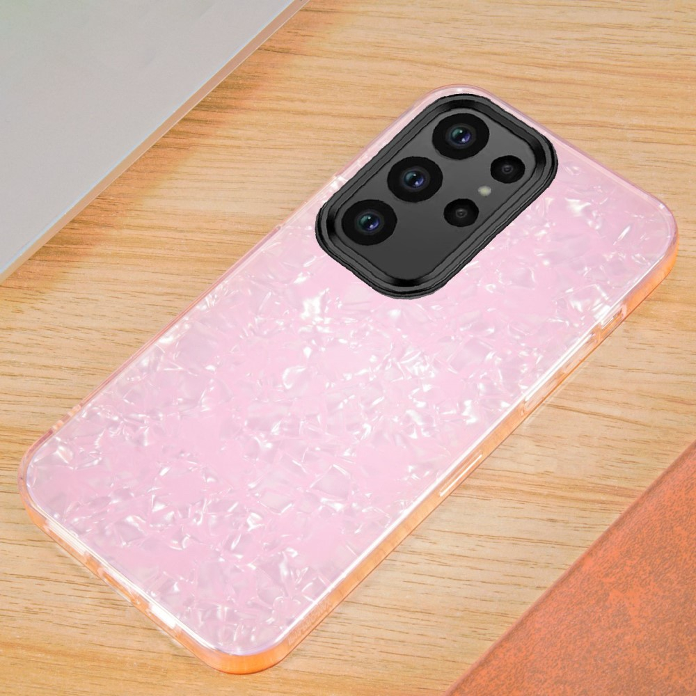Samsung Galaxy S23 Ultra 5G Hybrid Hülle TPU Bumper   Acryl Rückseite - Rosa