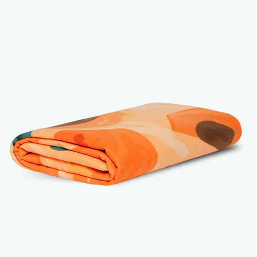 Ty Bihan - Serviette microfibre rectangulaire orange