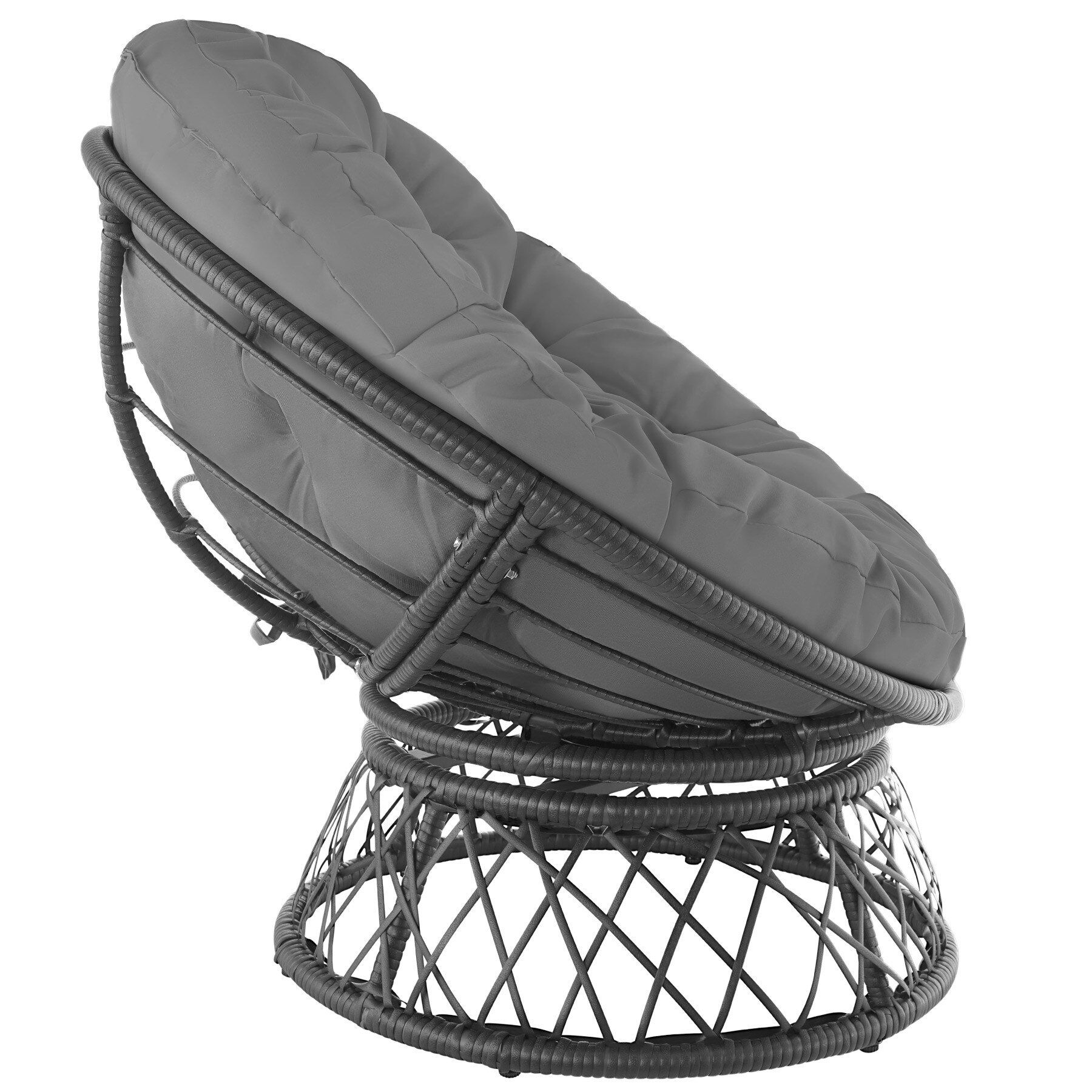 tectake® Rattansessel, drehbar, UV-beständig, 92 x 80 x 80,5 cm