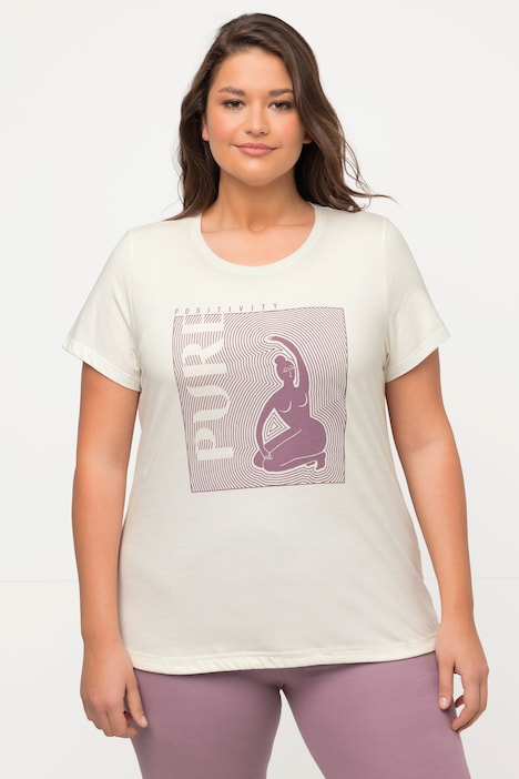 Yoga-T-Shirt, Rundhals, PURE, Halbarm, Biobaumwolle