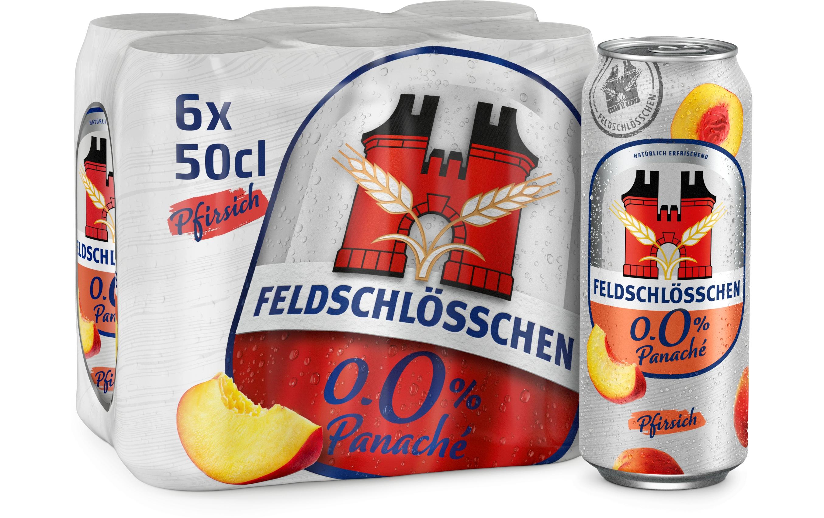 Panaché 0.0% Pfirsich 6 Stück x 0.5 lBiermischgetränk mit Pfirsicharoma ohne Alkohol