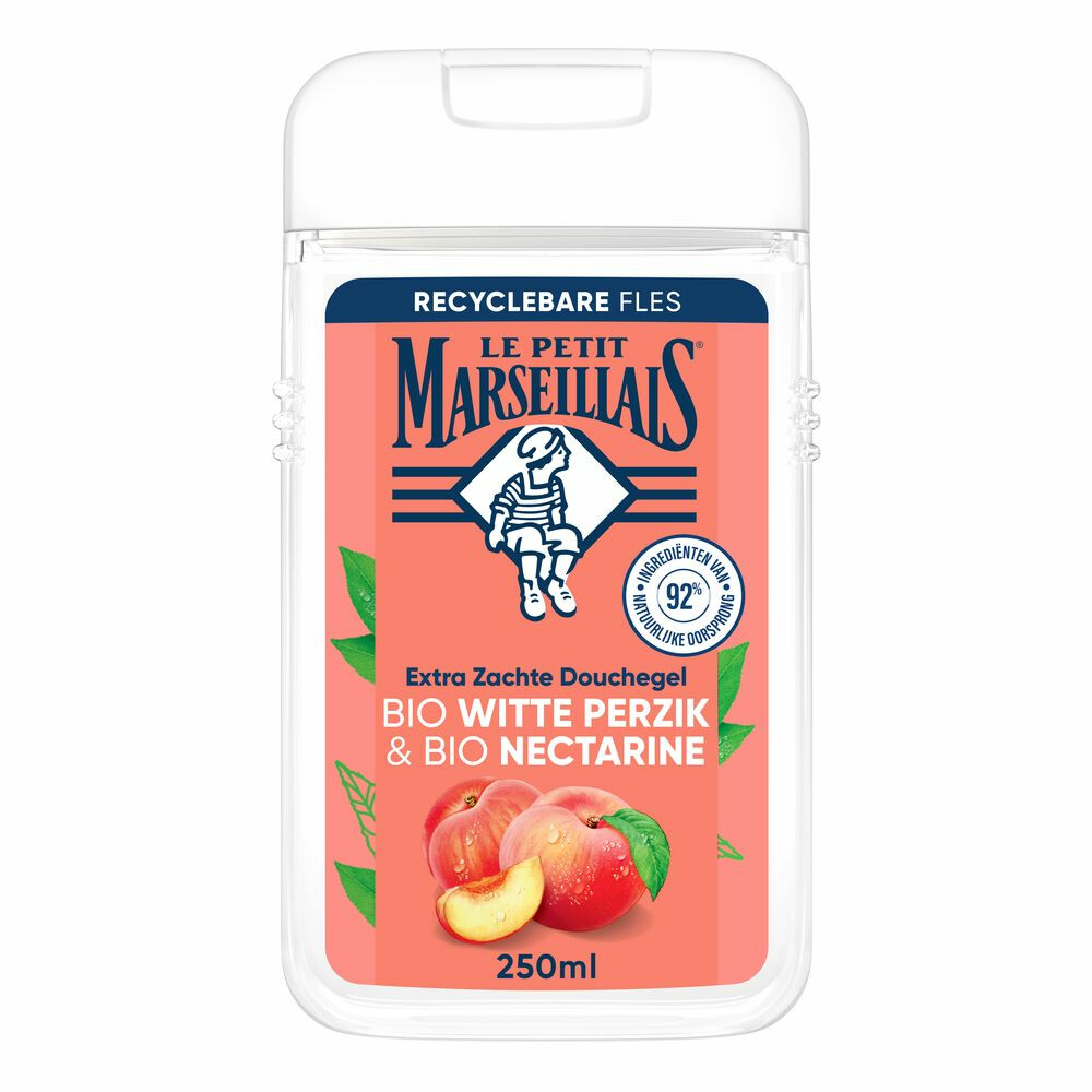 6x Le Petit Marseillais Douchegel Bio White Peach & Bio Nectarine250 ml