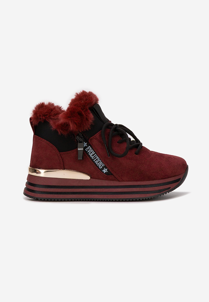Baskets d'hiver pour femmes bordeaux Axira