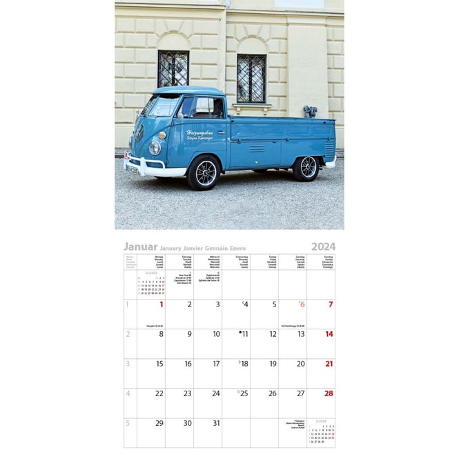 Kalender - I love - Kult-Transporter 2024