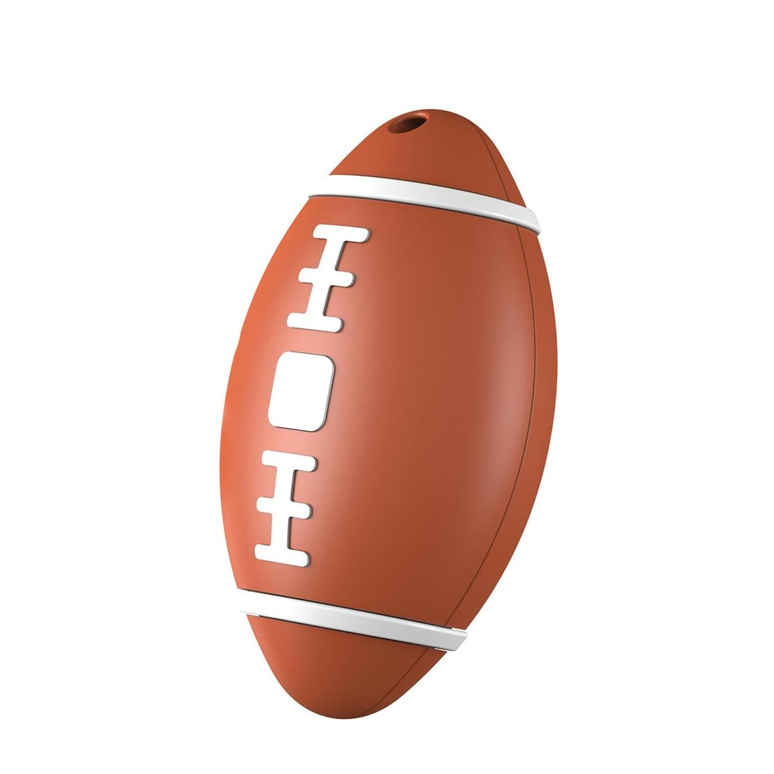 Bluetooth Mini Keyfinder Smart Tracker Tag für iOS mit Apple Find My Network als Rugbyball (mit Batterie CR2032) - Braun