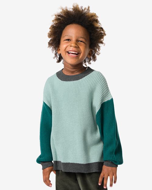 pull enfant en maille bleu
