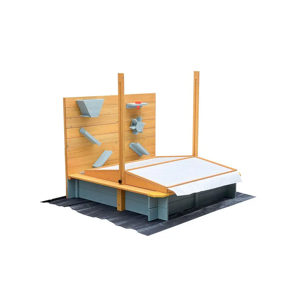 HOME DELUXE Zandbak met overkapping SANDY - hout/grijs