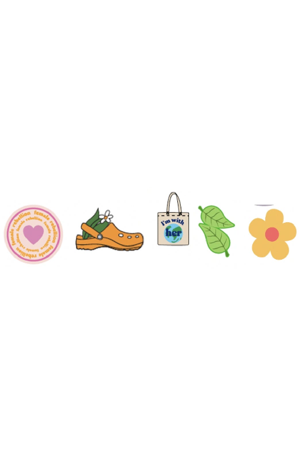 Crocs Im with Her Pin Backer 5 Pack